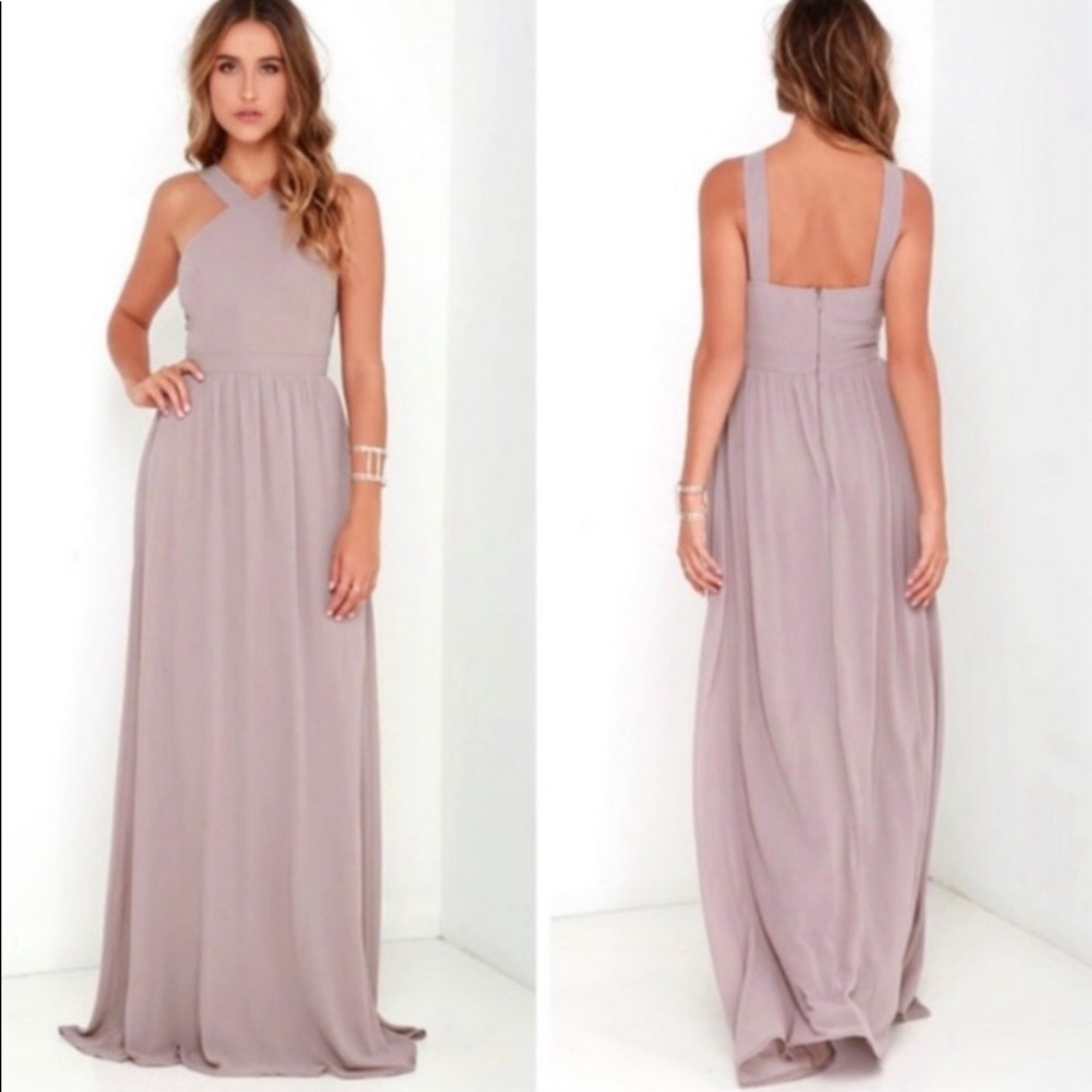 Lulus air of Romance dress taupe size small
